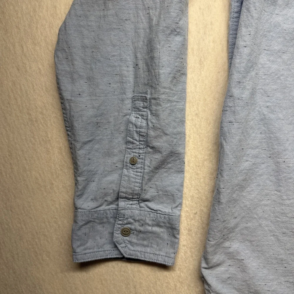 Levi's Blue Ripstop Cotton Button Up Shirt Size 2XL XXL Mens Long Sleeves